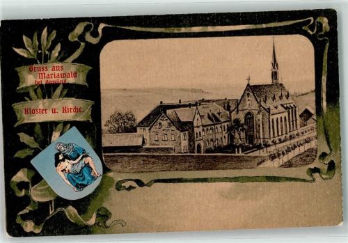 Abtei Mariawald Abtei Marienwald Gruss Kloster Kirche Wappen Religion