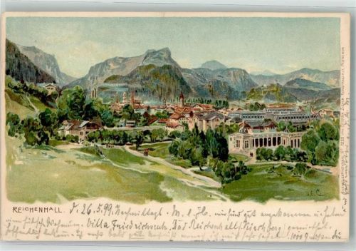 Bad Reichenhall 1899 Verlag Zieher, Ottmar No. 1233 Lithographie/Künstlerkarte
