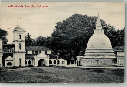Colombo 1925 Denkmal Maligakande Temple