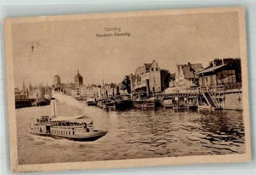 Danzig 1918 Hafen Nordisch Venedig Feldpost WK I