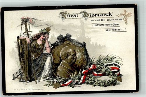Trauerkarte 1898 Germania