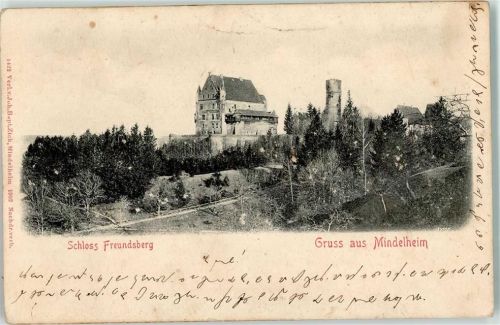 Mindelheim 1902 Schloss Freundsberg Turm