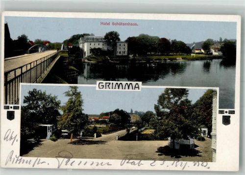 Grimma 1918 Hotel Schützenhausb Feldpost WK I