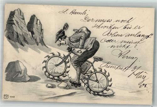 1905 Verlag Künzli 14143 Fahrrad mit Krallen