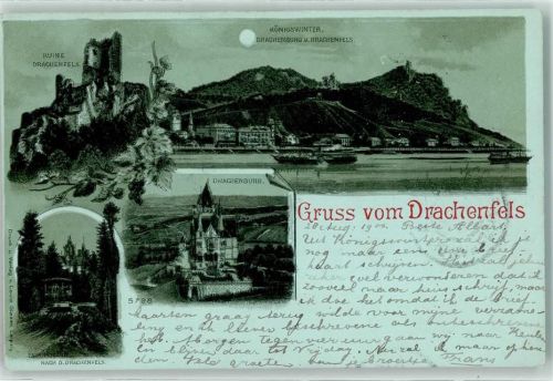 Königswinter 1900 Ruine Drachenfels Drachenburg Zahnradbahn