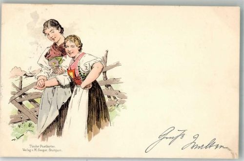 1898 Tiroler Postkarten Dirndl Verlag Seeger + Adelskorrespondenz