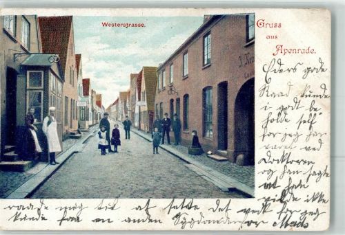 Apenrade Aabenraa 1900 Gebrauchsspuren Westerstraße