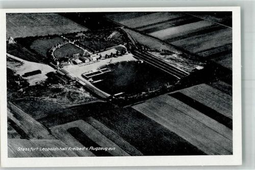 Staßfurt 1942 Fliegeraufnahme Schwimmbad Leopoldshall