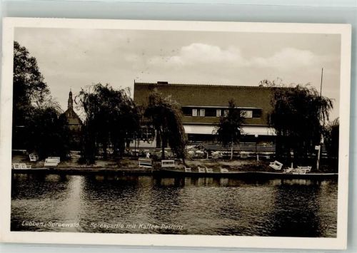 Lübben 1938 Cafe Petrenz Spreepartie