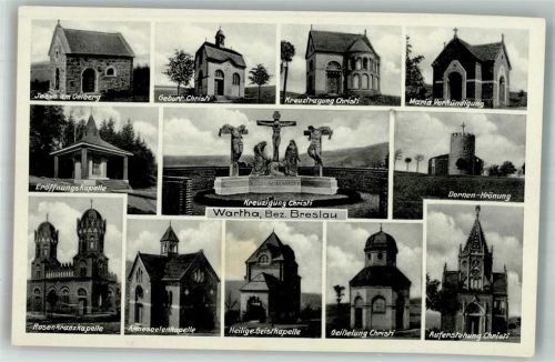 Wartha Bardo Foto AK Kirche Kreuzigung Christi Rosenkranzkapelle