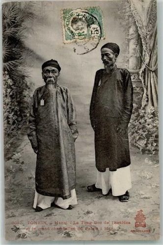 Hanoi 1910 Tracht Briefmarke Bildseite