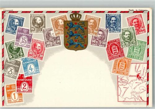 Kopenhagen Wappen Briefmarkenkarte
