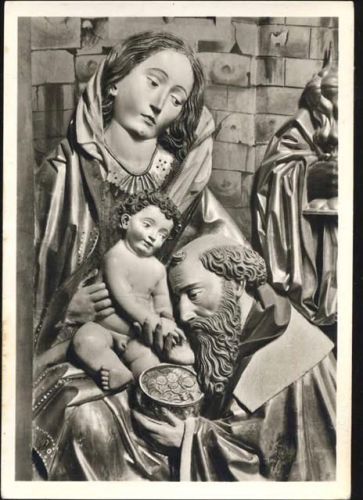 um 1930/40 Blaubeuren: Kirchenkunst, Klosterkirche, Relief, -Anbetung-,J. Le Brun