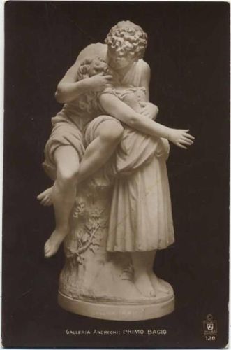 um 1910/20 Skulpturen, küssend, -Primo Bacio- AKU1