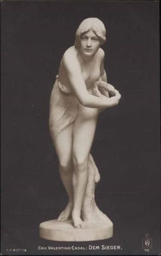 um 1910/20 Skulptur, Cav. Valentino Casal -Dem Sieger-,A.R. & C. i. B.