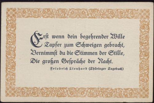 um 1920/30 Gedicht,Greiner & Pfeiffer AKU1