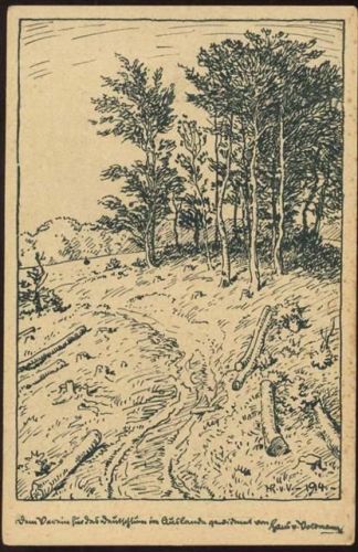 um 1920/30 Landschaft, Bäume Nr. 200,sign. Volkmann