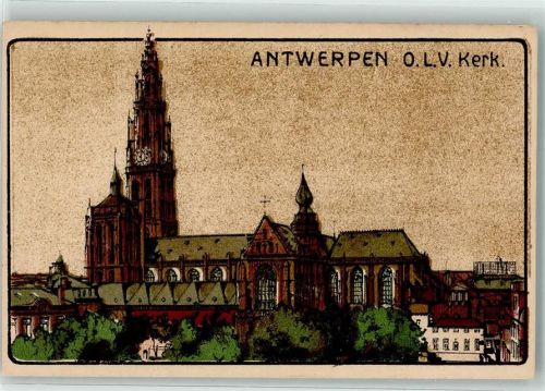 Antwerpen O. L. V. Kerk Kirche Uhr