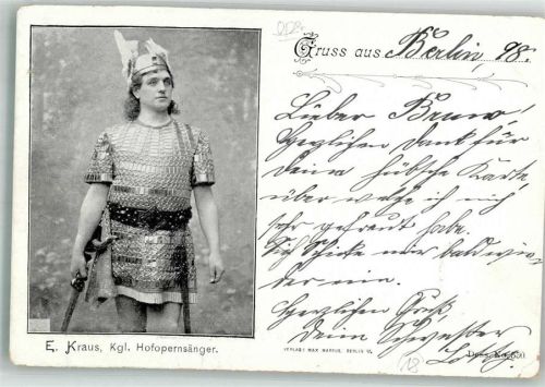 1898 Kraus , E. Hofopernsänger / Stadtpost Packetfahrt Berlin