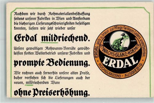 1915 Werbung Erdal Schuhputzcreme