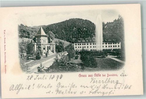 Dornbirn 1898 Gütle Adelskorrespondens