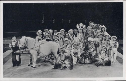 um 1950/60 Zirkus, Liliputaner, Pony,Ernst Schmidt & Co.