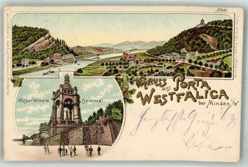 Porta Westfalica 1899 Kaiser Wilhelm Denkmal