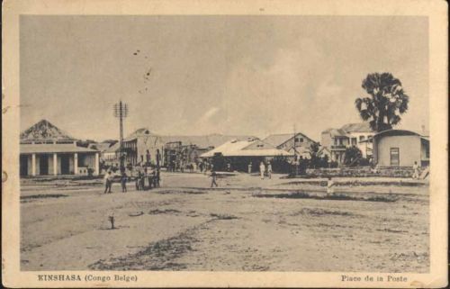um 1920-30 Kinshasa, Platz -de la Poste-,Peter fr&egrave