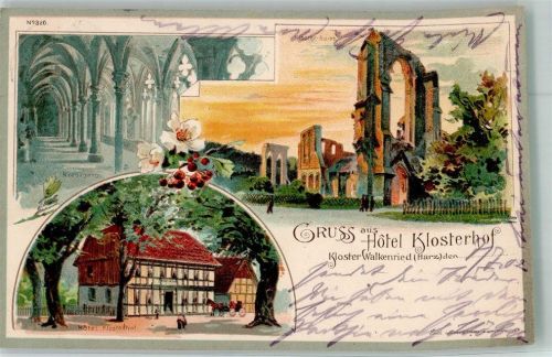 Walkenried 1902 Hotel Klosterhof Kreuzgang Kloster Walkenried