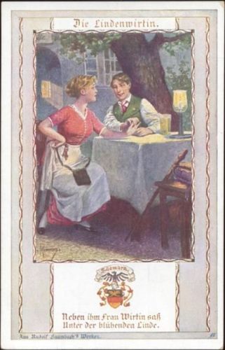 um 1910/20 Liebespaar, Gedicht,Verlag desVereins S