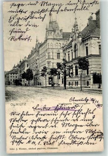 Olomouc 1903 verlängerte Theresienstraße