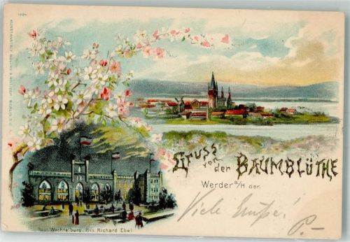 Werder 1899 Lithographie Wachtekburg