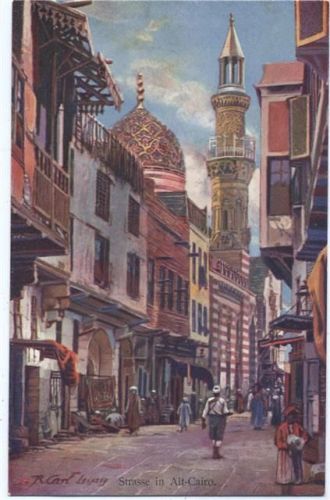 1910/20 Straße in Alt-Cairo,sign. R. Carl