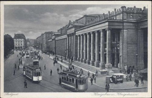 um 1920/30 Stuttgart, Königsbau u. Königstraße.,G.H.St.