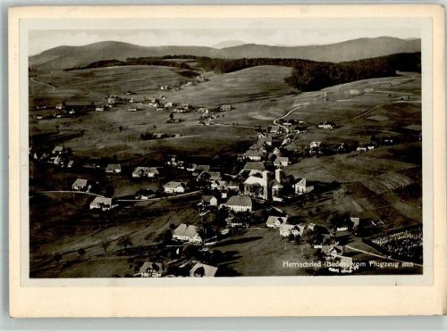 Herrischried Fliegeraufnahme Original aufmontierte Verlagsmusterkarte