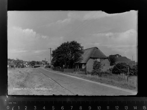 25946 W2278 Großdün , Amrum GLASNEGATIV Friesenhäuser