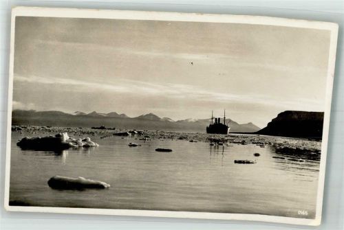 Svalbard 1936 Kingsbay Dampfschiff