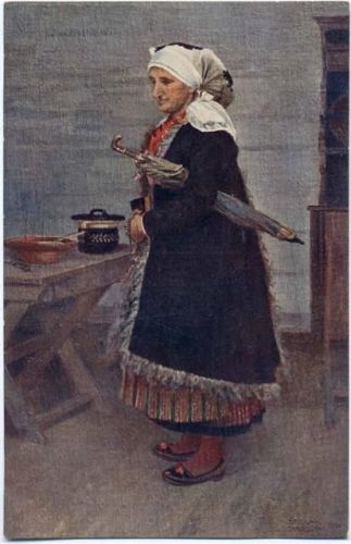 um 1910/20 Frau in Tracht, Serie XXIV,R. Promberger