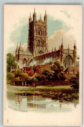 Gloucester 1902 Lithographie Kirche