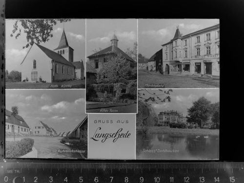 Langschede Mehrfachbildkarte