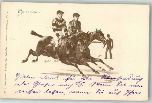 1898 Verlag Ackermann Nr. 13 Willkommen + Adelskorrespondenz