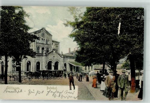 Göttingen 1904 Bahnhof Pferdekutschen