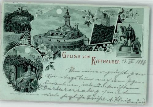 Kyffhäuser 1899 Rothenburg Kaiser Wilhelm Denkmal Kyffhäuser Reiterstandbild