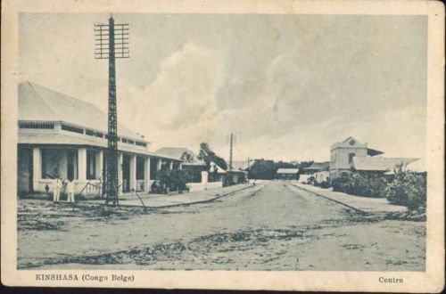 um1920/30 Kinshasa, Belgisch Kongo, Afrika, Straßenansicht