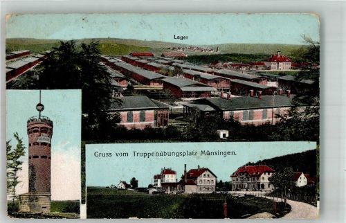 Münsingen 1915 Truppenübungsplatz Lager Turm Falkenhausen