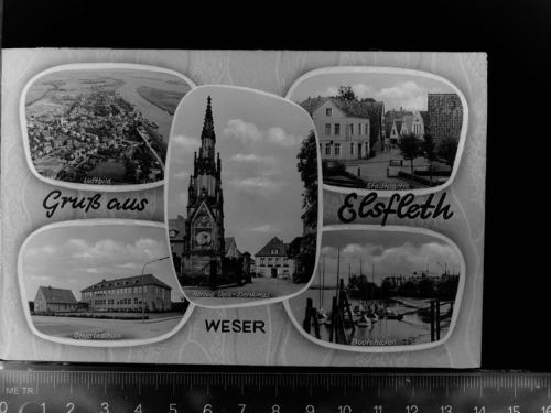 26931 W2887 Elsfleth GLASNEGATIV Mehrfachbildkarte