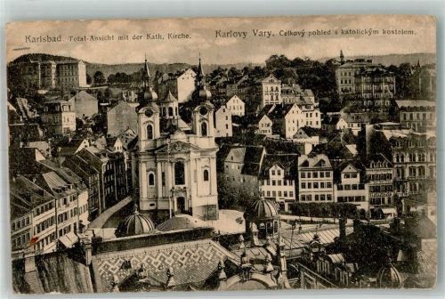 Karlovy Vary 1921 Kath. Kirche