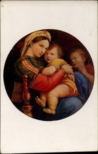 um 1910-20 Madonna mit Kindern,sign. Raffaello
