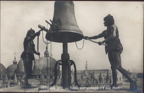 um 1920/30 Venedig: Glocken-Figuren, Torre dell´orologio- I due Mori,Ed. A. Traldi