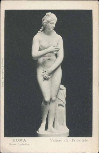 um 1900 -Roma, Museo Capitolino, Venere dal Prassitele-, Nackte Frau, Erotik, Skulptur, Kunst AKU2